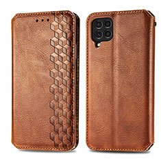 Coque Portefeuille Livre Cuir Etui Clapet S01D pour Samsung Galaxy M62 4G Marron