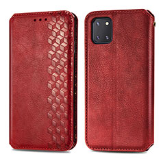 Coque Portefeuille Livre Cuir Etui Clapet S01D pour Samsung Galaxy Note 10 Lite Rouge