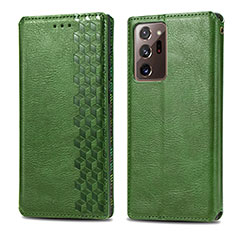 Coque Portefeuille Livre Cuir Etui Clapet S01D pour Samsung Galaxy Note 20 Ultra 5G Vert