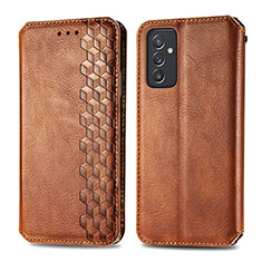 Coque Portefeuille Livre Cuir Etui Clapet S01D pour Samsung Galaxy S23 FE 5G Marron