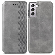 Coque Portefeuille Livre Cuir Etui Clapet S01D pour Samsung Galaxy S24 5G Gris