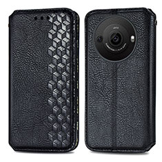 Coque Portefeuille Livre Cuir Etui Clapet S01D pour Sharp Aquos R8s Pro Noir