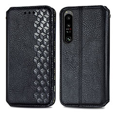 Coque Portefeuille Livre Cuir Etui Clapet S01D pour Sony Xperia 1 IV SO-51C Noir