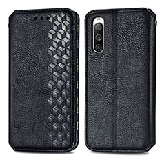 Coque Portefeuille Livre Cuir Etui Clapet S01D pour Sony Xperia 10 IV Noir