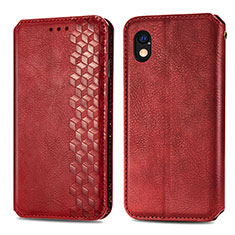 Coque Portefeuille Livre Cuir Etui Clapet S01D pour Sony Xperia Ace III SO-53C Rouge