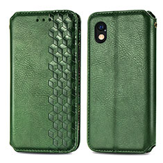 Coque Portefeuille Livre Cuir Etui Clapet S01D pour Sony Xperia Ace III SO-53C Vert