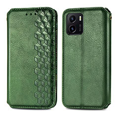 Coque Portefeuille Livre Cuir Etui Clapet S01D pour Vivo iQOO U5x Vert