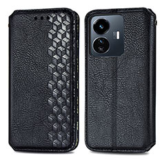 Coque Portefeuille Livre Cuir Etui Clapet S01D pour Vivo iQOO Z6 Lite 5G Noir