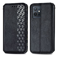 Coque Portefeuille Livre Cuir Etui Clapet S01D pour Vivo T1 5G India Noir