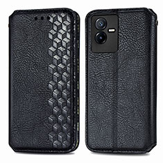 Coque Portefeuille Livre Cuir Etui Clapet S01D pour Vivo T2x 5G Noir