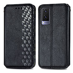 Coque Portefeuille Livre Cuir Etui Clapet S01D pour Vivo V21e 5G Noir