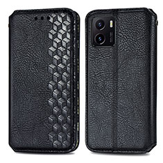 Coque Portefeuille Livre Cuir Etui Clapet S01D pour Vivo Y01A Noir