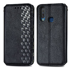 Coque Portefeuille Livre Cuir Etui Clapet S01D pour Vivo Y11 Noir