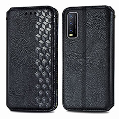 Coque Portefeuille Livre Cuir Etui Clapet S01D pour Vivo Y11s Noir