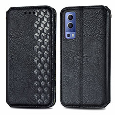 Coque Portefeuille Livre Cuir Etui Clapet S01D pour Vivo Y72 5G Noir