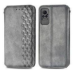 Coque Portefeuille Livre Cuir Etui Clapet S01D pour Xiaomi Civi 1S 5G Gris