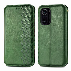 Coque Portefeuille Livre Cuir Etui Clapet S01D pour Xiaomi Mi 11i 5G Vert