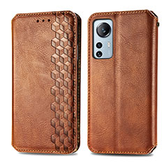 Coque Portefeuille Livre Cuir Etui Clapet S01D pour Xiaomi Mi 12 Lite 5G Marron