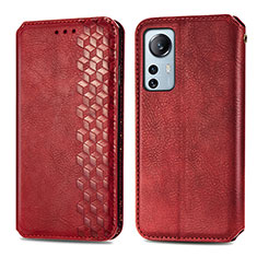 Coque Portefeuille Livre Cuir Etui Clapet S01D pour Xiaomi Mi 12S 5G Rouge