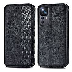 Coque Portefeuille Livre Cuir Etui Clapet S01D pour Xiaomi Mi 12T 5G Noir