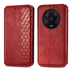 Coque Portefeuille Livre Cuir Etui Clapet S01D pour Xiaomi Mi 13 Ultra 5G Rouge