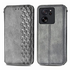 Coque Portefeuille Livre Cuir Etui Clapet S01D pour Xiaomi Mi 13T 5G Gris