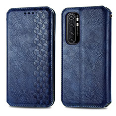 Coque Portefeuille Livre Cuir Etui Clapet S01D pour Xiaomi Mi Note 10 Lite Bleu