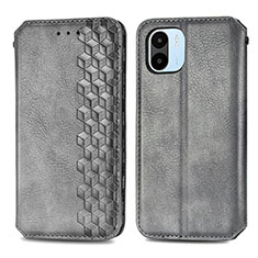 Coque Portefeuille Livre Cuir Etui Clapet S01D pour Xiaomi Poco C50 Gris