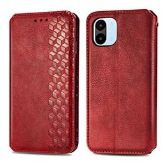 Coque Portefeuille Livre Cuir Etui Clapet S01D pour Xiaomi Poco C50 Rouge