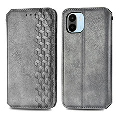 Coque Portefeuille Livre Cuir Etui Clapet S01D pour Xiaomi Poco C51 Gris