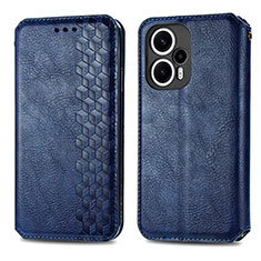 Coque Portefeuille Livre Cuir Etui Clapet S01D pour Xiaomi Poco F5 5G Bleu