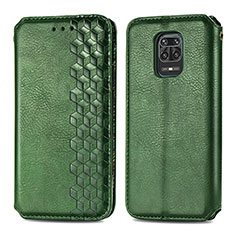 Coque Portefeuille Livre Cuir Etui Clapet S01D pour Xiaomi Poco M2 Pro Vert