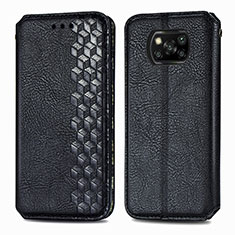 Coque Portefeuille Livre Cuir Etui Clapet S01D pour Xiaomi Poco X3 NFC Noir