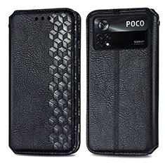 Coque Portefeuille Livre Cuir Etui Clapet S01D pour Xiaomi Poco X4 Pro 5G Noir