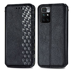 Coque Portefeuille Livre Cuir Etui Clapet S01D pour Xiaomi Redmi 10 (2022) Noir