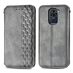 Coque Portefeuille Livre Cuir Etui Clapet S01D pour Xiaomi Redmi 10X 4G Gris