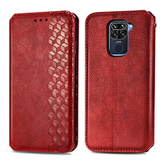 Coque Portefeuille Livre Cuir Etui Clapet S01D pour Xiaomi Redmi 10X 4G Rouge