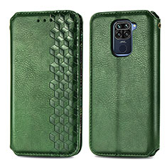 Coque Portefeuille Livre Cuir Etui Clapet S01D pour Xiaomi Redmi 10X 4G Vert