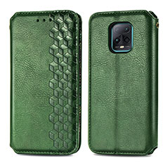 Coque Portefeuille Livre Cuir Etui Clapet S01D pour Xiaomi Redmi 10X 5G Vert