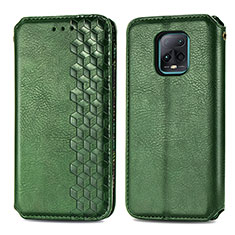 Coque Portefeuille Livre Cuir Etui Clapet S01D pour Xiaomi Redmi 10X Pro 5G Vert