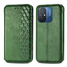 Coque Portefeuille Livre Cuir Etui Clapet S01D pour Xiaomi Redmi 11A 4G Vert