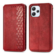 Coque Portefeuille Livre Cuir Etui Clapet S01D pour Xiaomi Redmi 12 4G Rouge