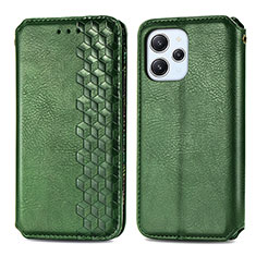 Coque Portefeuille Livre Cuir Etui Clapet S01D pour Xiaomi Redmi 12 4G Vert