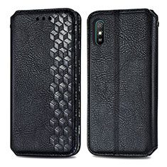 Coque Portefeuille Livre Cuir Etui Clapet S01D pour Xiaomi Redmi 9i Noir