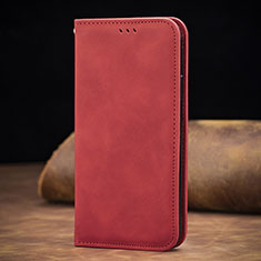 Coque Portefeuille Livre Cuir Etui Clapet S01D pour Xiaomi Redmi K30S 5G Rouge