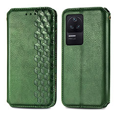 Coque Portefeuille Livre Cuir Etui Clapet S01D pour Xiaomi Redmi K40S 5G Vert