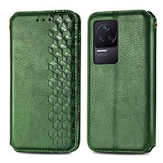 Coque Portefeuille Livre Cuir Etui Clapet S01D pour Xiaomi Redmi K50 Pro 5G Vert