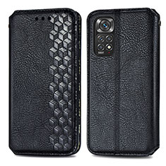 Coque Portefeuille Livre Cuir Etui Clapet S01D pour Xiaomi Redmi Note 11 Pro 4G Noir