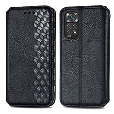 Coque Portefeuille Livre Cuir Etui Clapet S01D pour Xiaomi Redmi Note 11 Pro 5G Noir