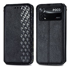 Coque Portefeuille Livre Cuir Etui Clapet S01D pour Xiaomi Redmi Note 11E Pro 5G Noir